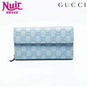 Gucci Guccissima GG Long Wallet Blue